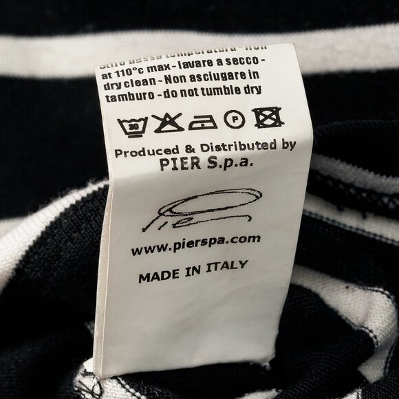 Band of Outsiders Black & White Striped Cotton 3/4-Sleeve T-Shirt - Picture 10 of 10